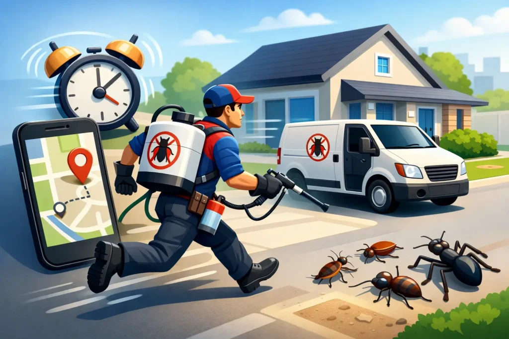 How Fast Can an Exterminator Come?