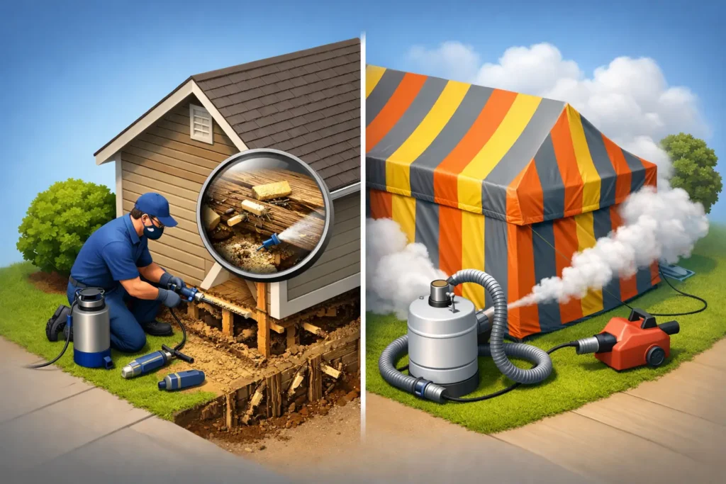 Termite Spot Treatment Versus Fumigation