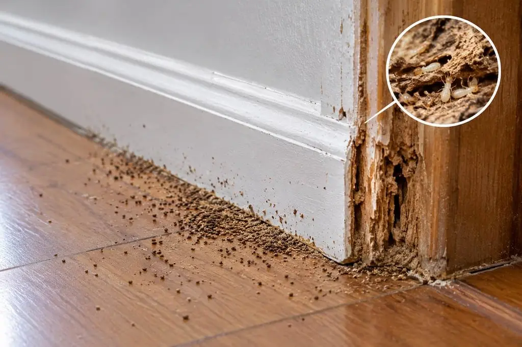 termite droppings but no termites